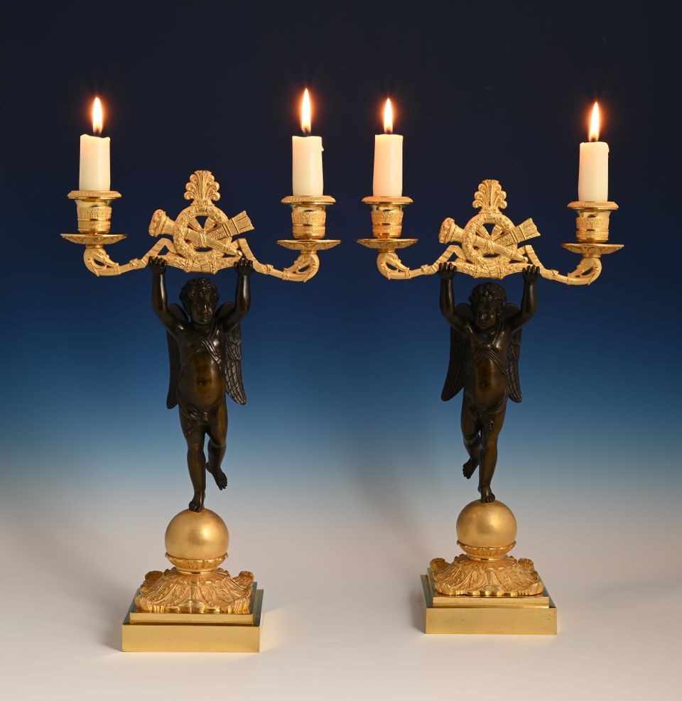 A pair of ormolu Empire candelabras - image 2