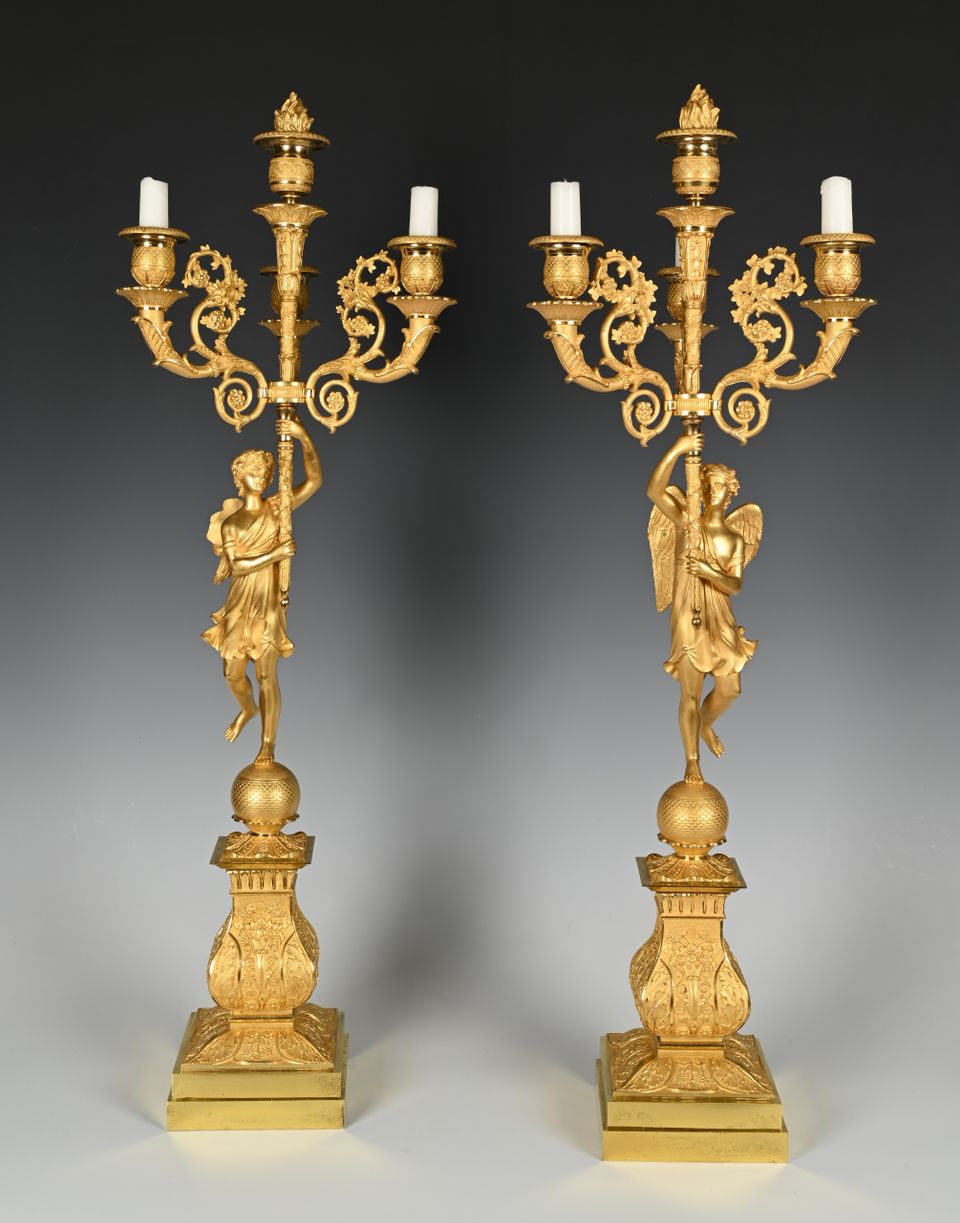 A pair of large ormolu Empire candelabras - image 8