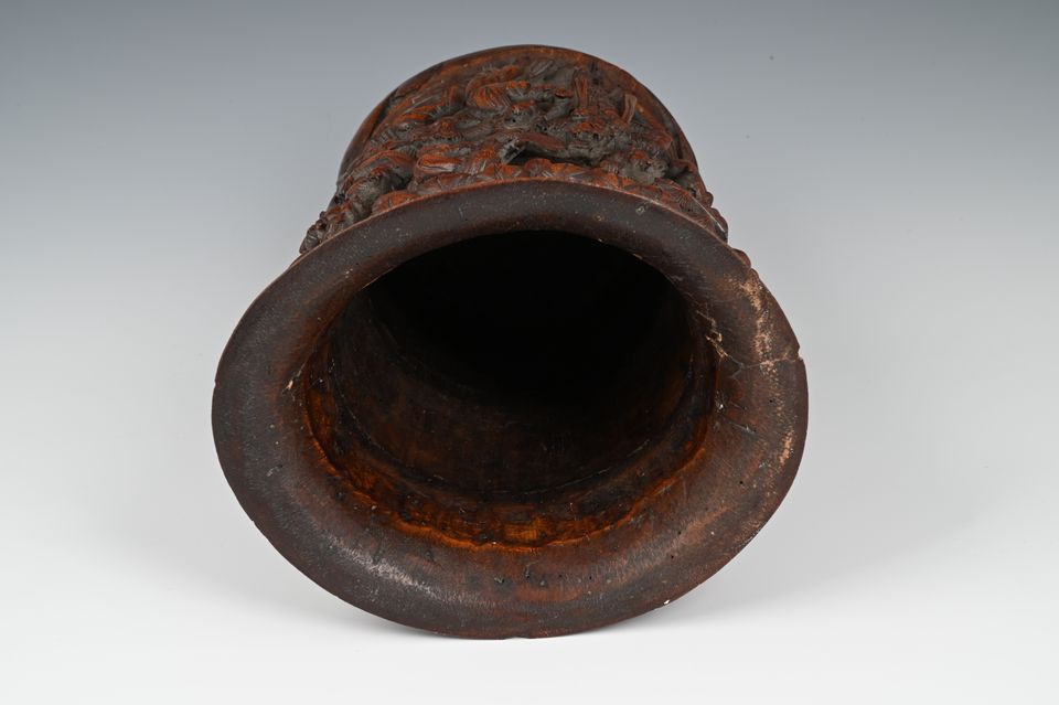 A Chinese bamboo brush pot - image 5