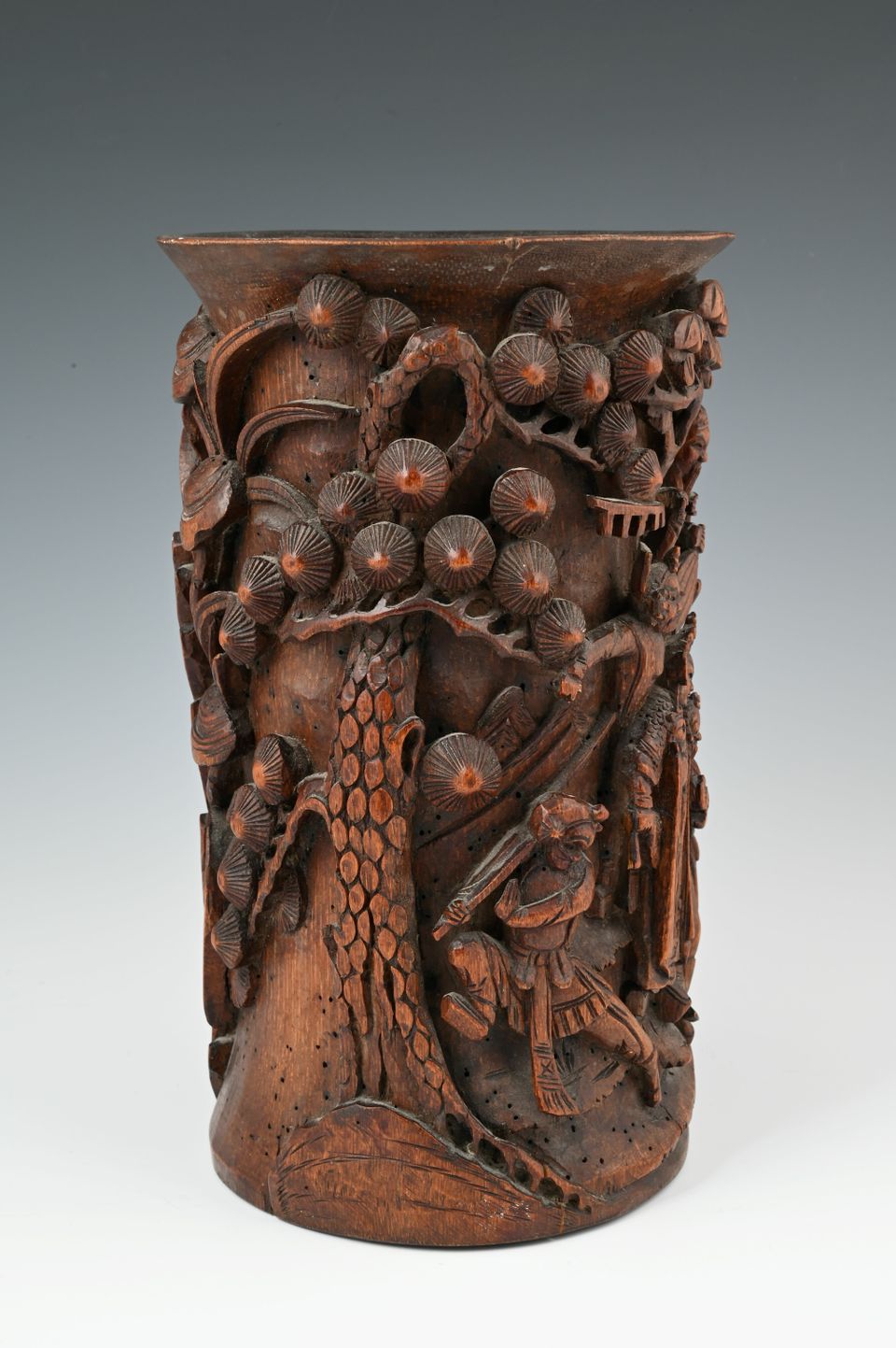 A Chinese bamboo brush pot - image 4
