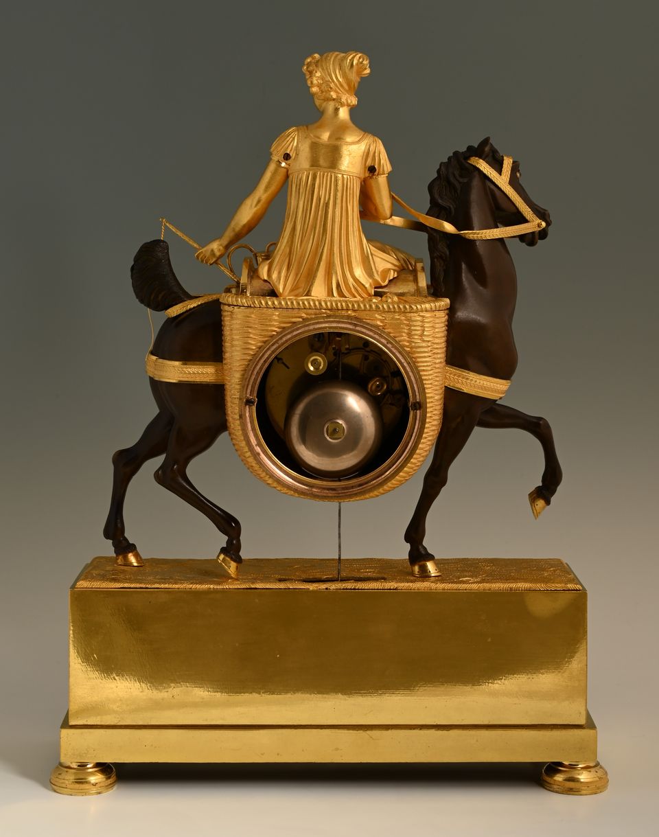 Empire pendule 'laitière à cheval' - afbeelding 4