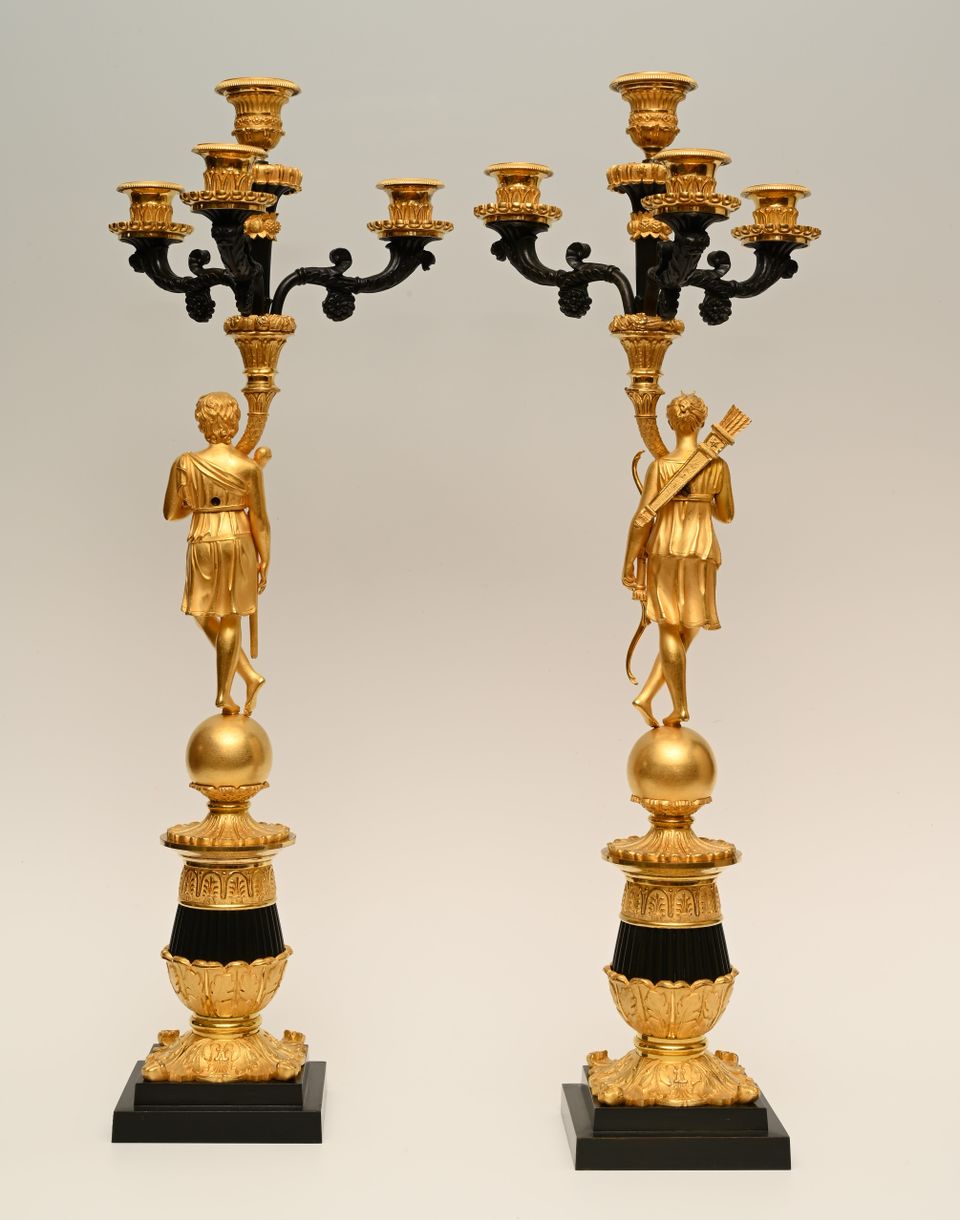 A pair of large ormolu Empire candelabras - image 2