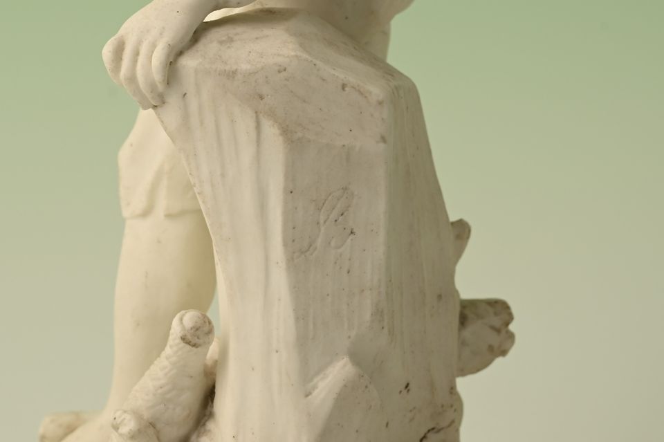 Een paar decoratieve biscuit-porseleinen beeldjes - afbeelding 6