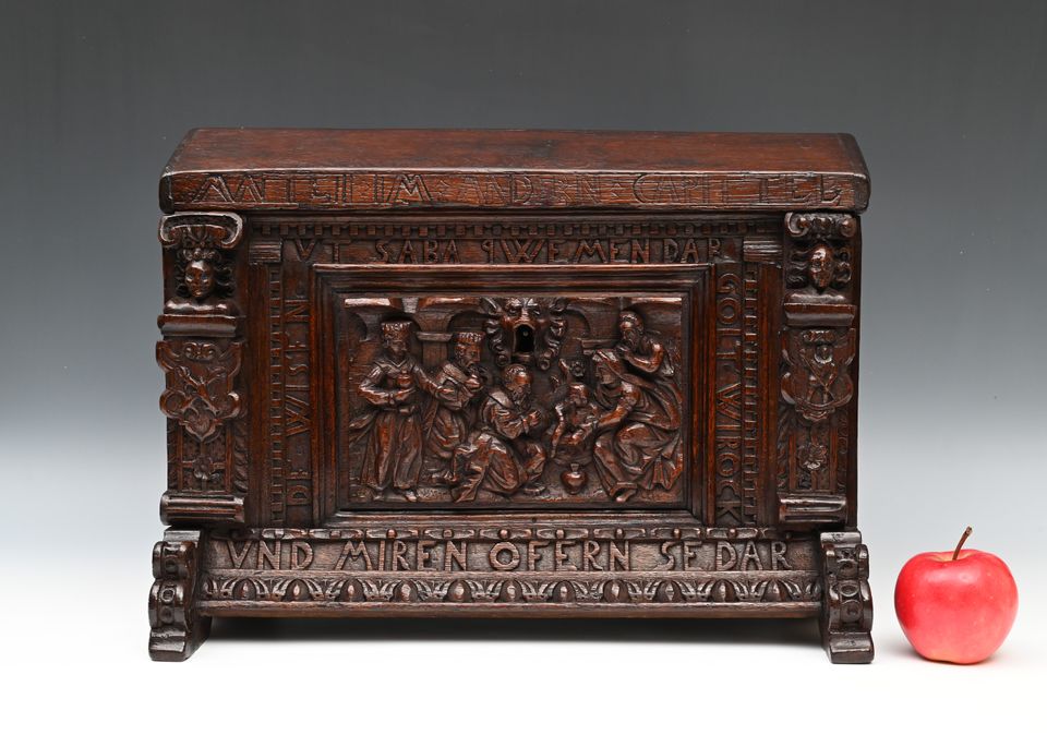 A 17th century oak bridal chest - image 2