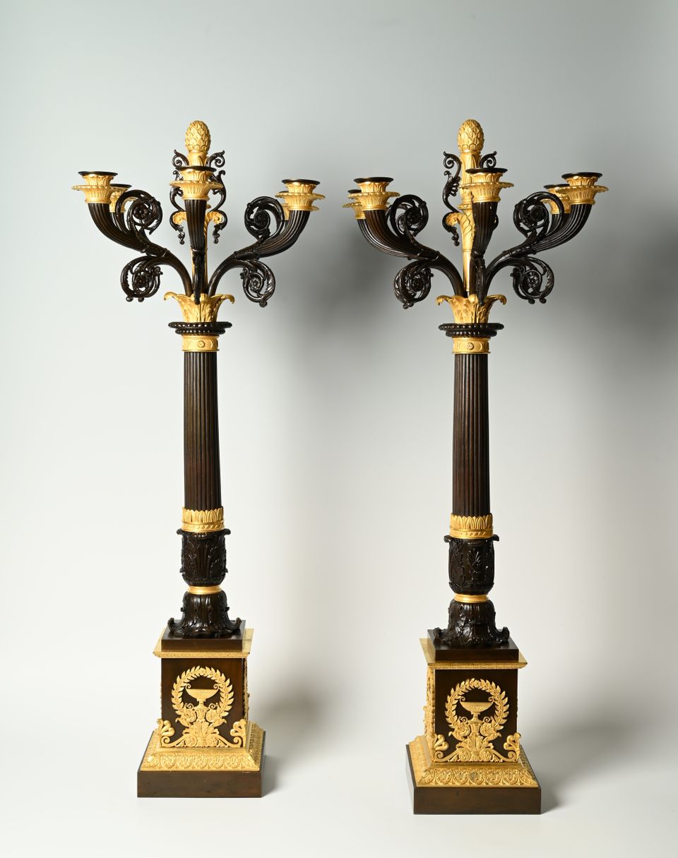 A pair of Empire candelabra - image 4