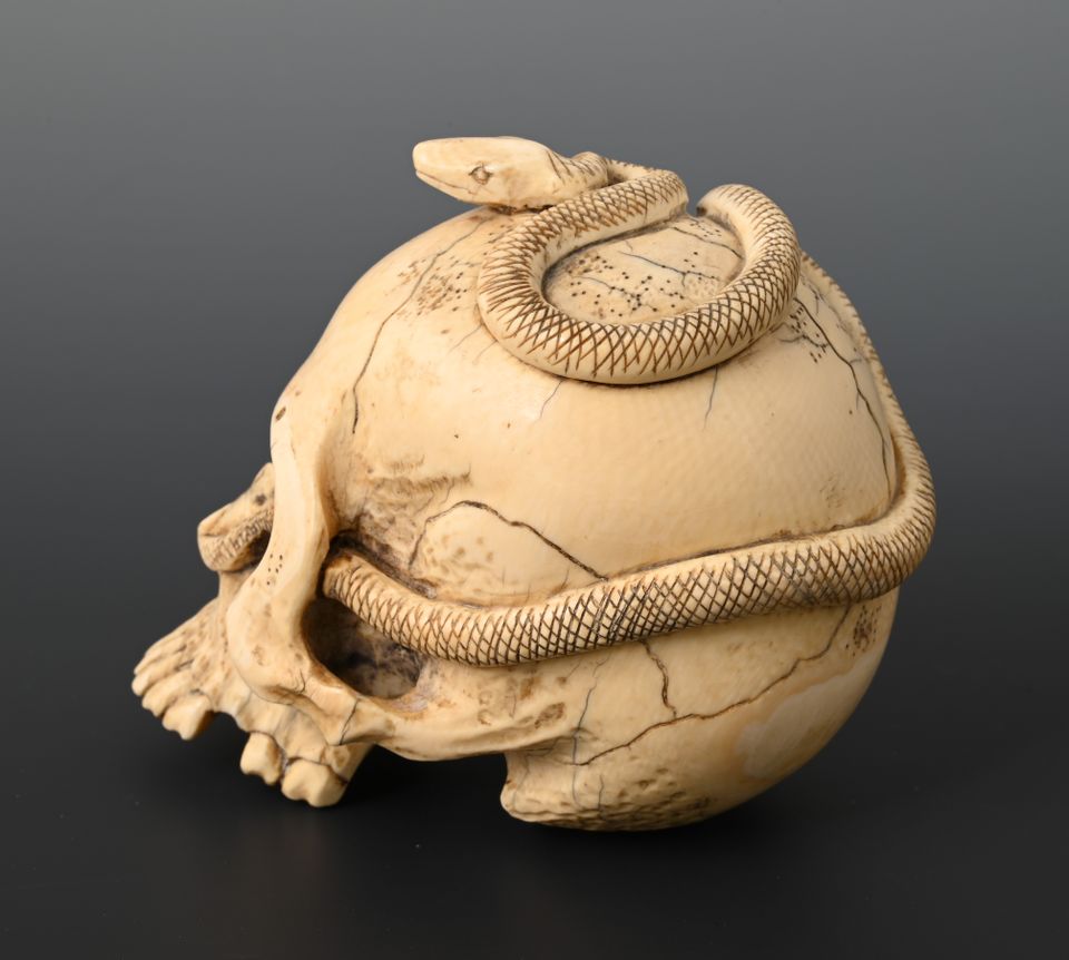 A Japanese ivory skull - image 4