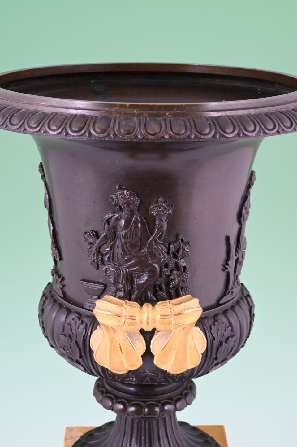 A pair of bronze and ormolu Charles X coupes / candlesticks. - image 4