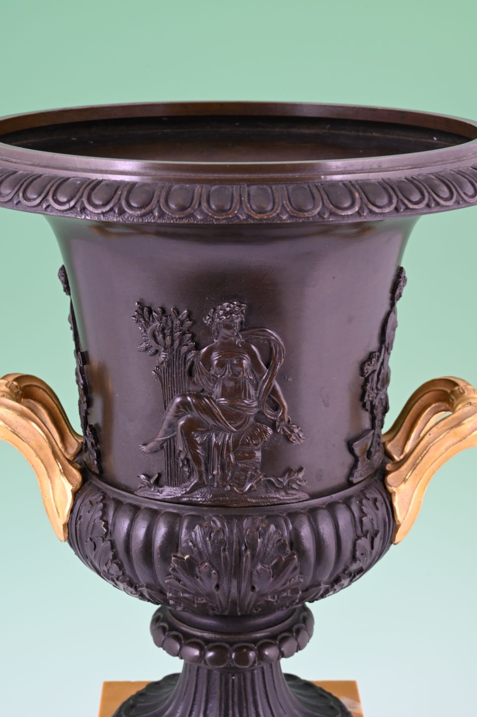 A pair of bronze and ormolu Charles X coupes / candlesticks. - image 5