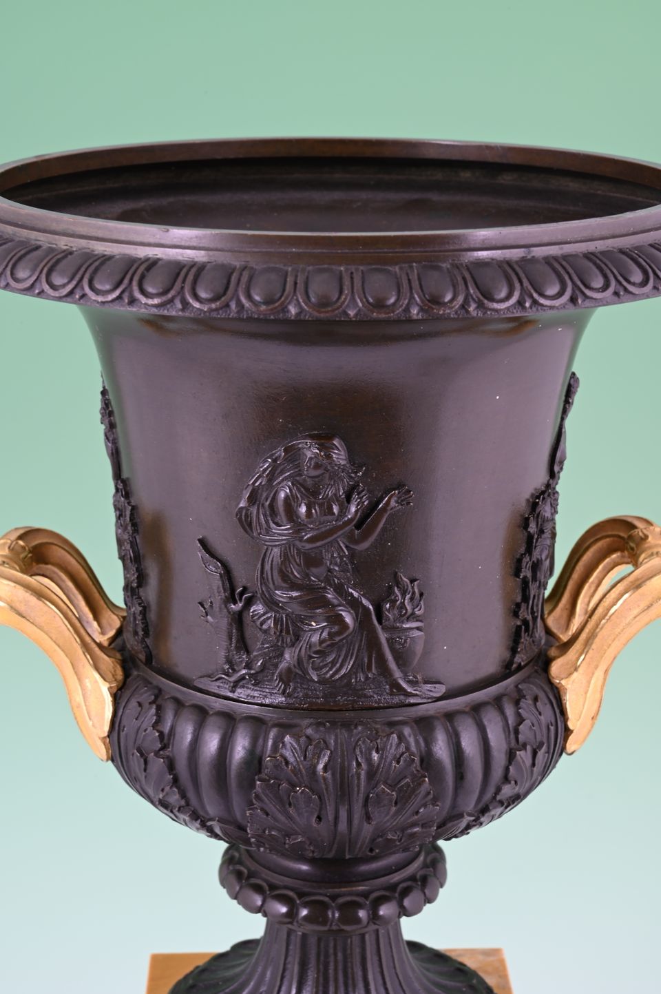 A pair of bronze and ormolu Charles X coupes / candlesticks. - image 7