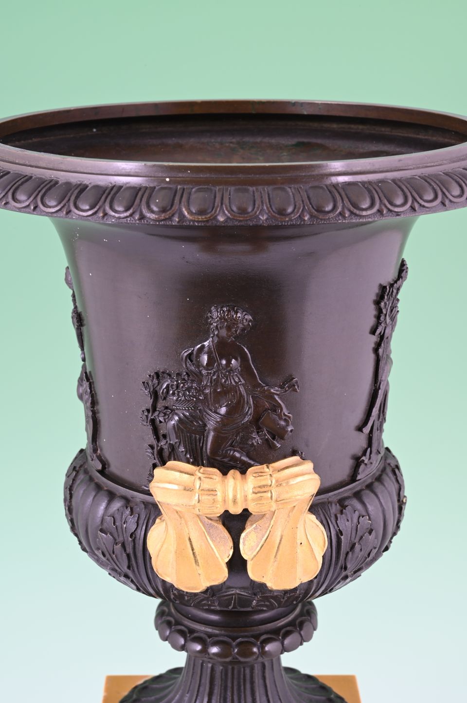 A pair of bronze and ormolu Charles X coupes / candlesticks. - image 6
