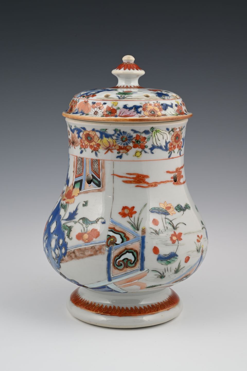 Chinese Famille Rose potpourri set - afbeelding 8
