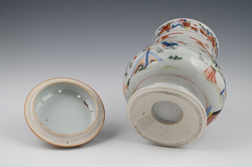 Chinese Famille Rose potpourri set - afbeelding 10