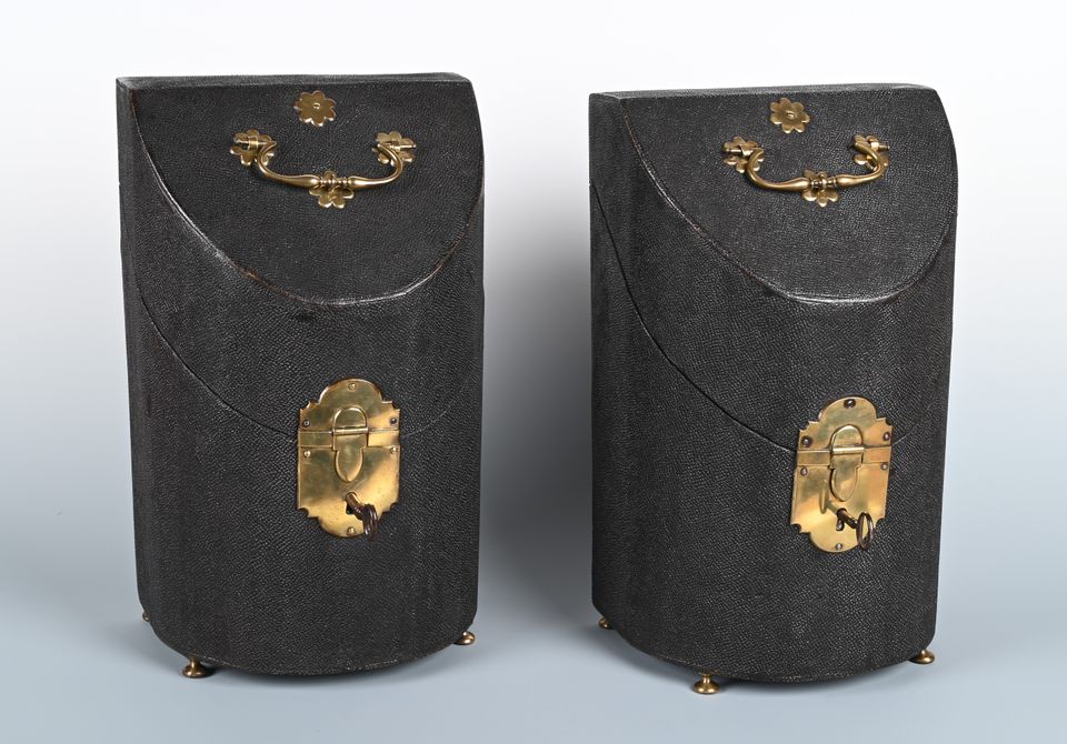 A rare pair of fabulous quality  cutlery boxes - image 2