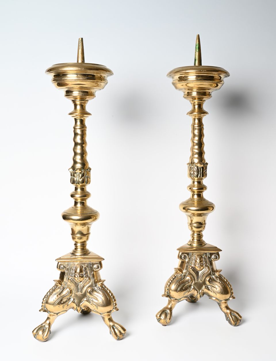 A large pair of bronzse candlestick - image 2