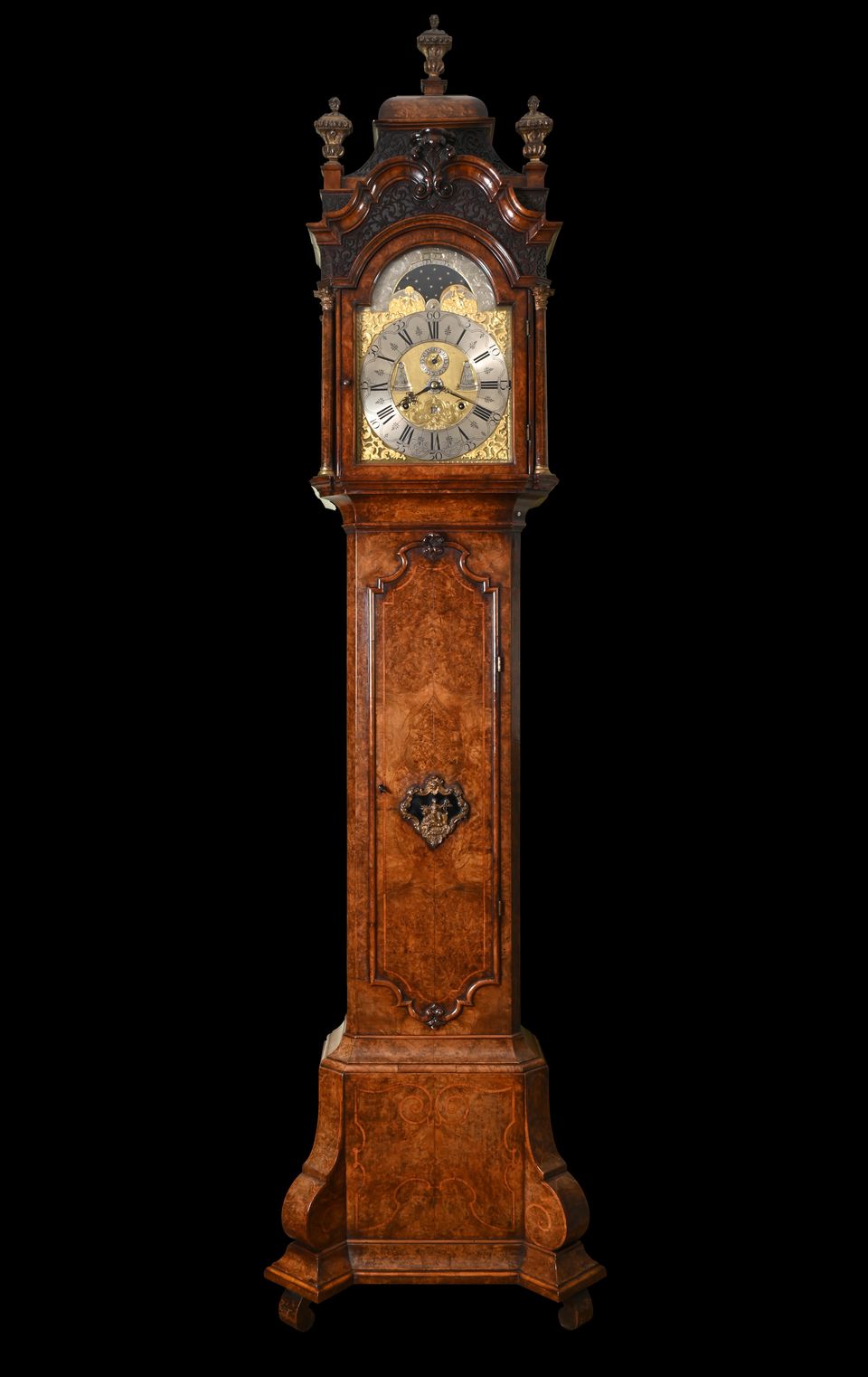 A Dutch burr walnut longcase clock - image 2