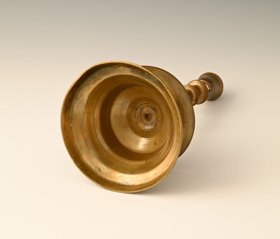 A Dutch bronze candlestick - image 7