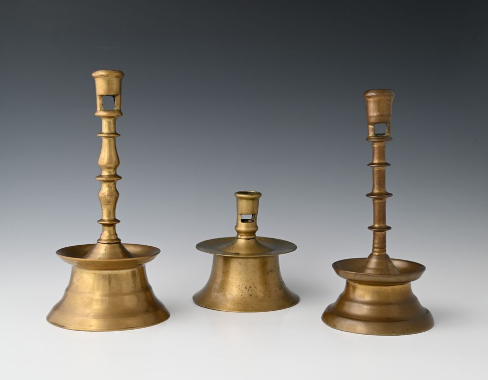 A Dutch bronze candlestick - image 5