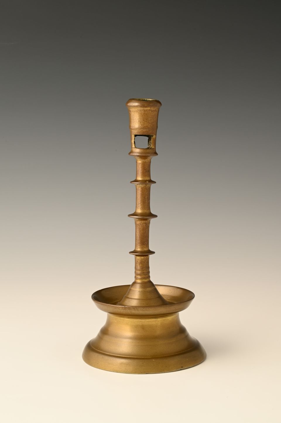 A Dutch bronze candlestick - image 3