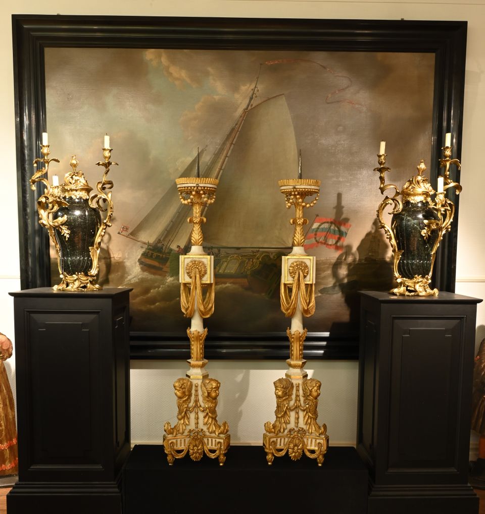 A rare pair of large torchères - image 3