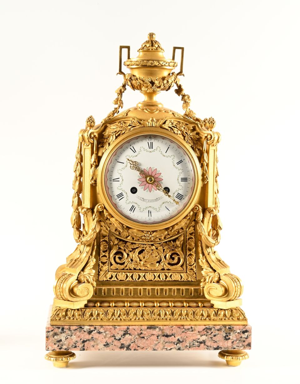 Henry Dasson – Monumental clock with matching candlesticks. - image 2