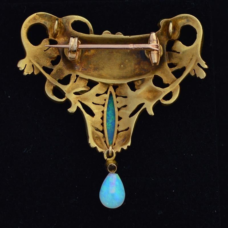 Art Nouveau Broche-Hanger - afbeelding 2