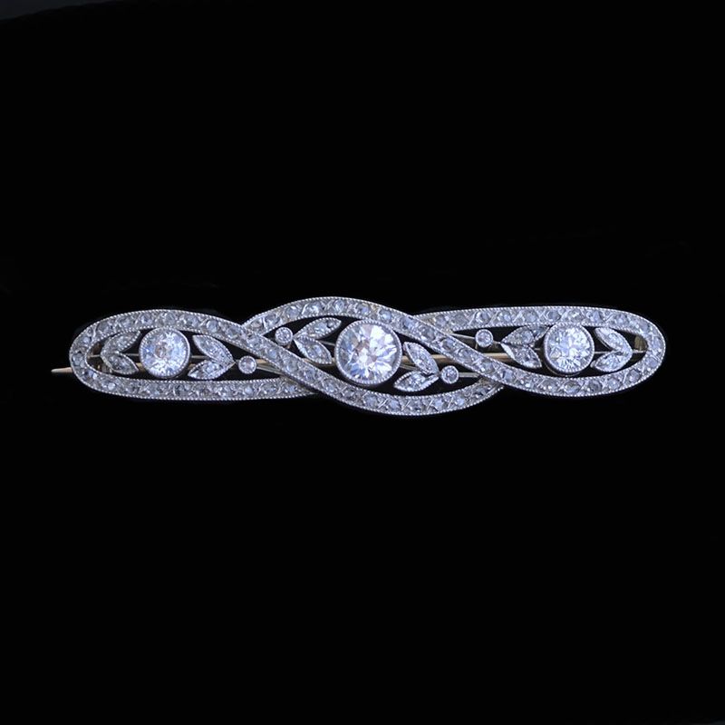 BelleEpoque platina broche - afbeelding 4