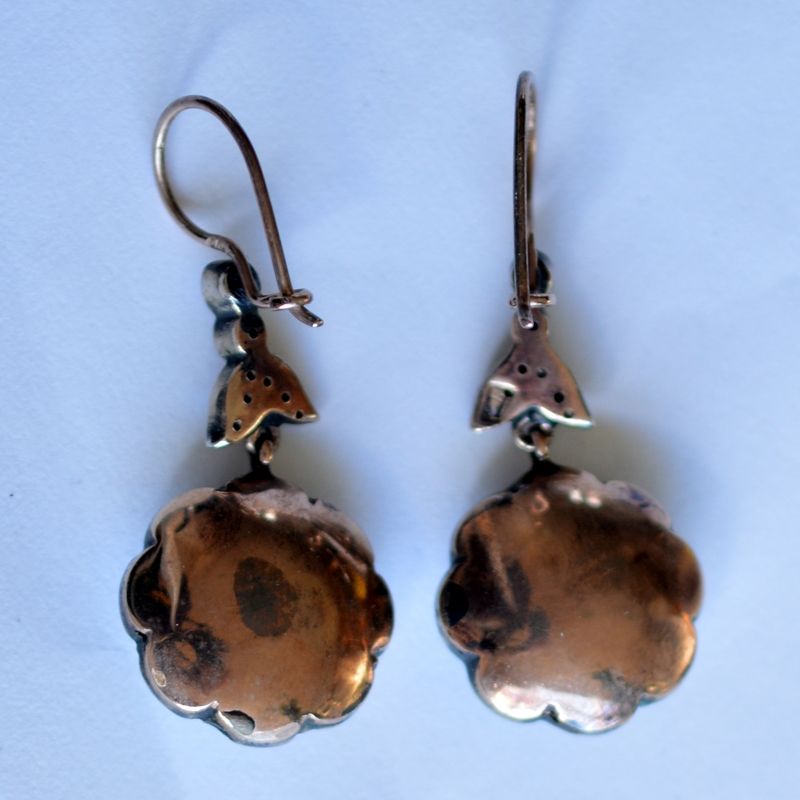 Diamant en opaal oorbellen - afbeelding 4