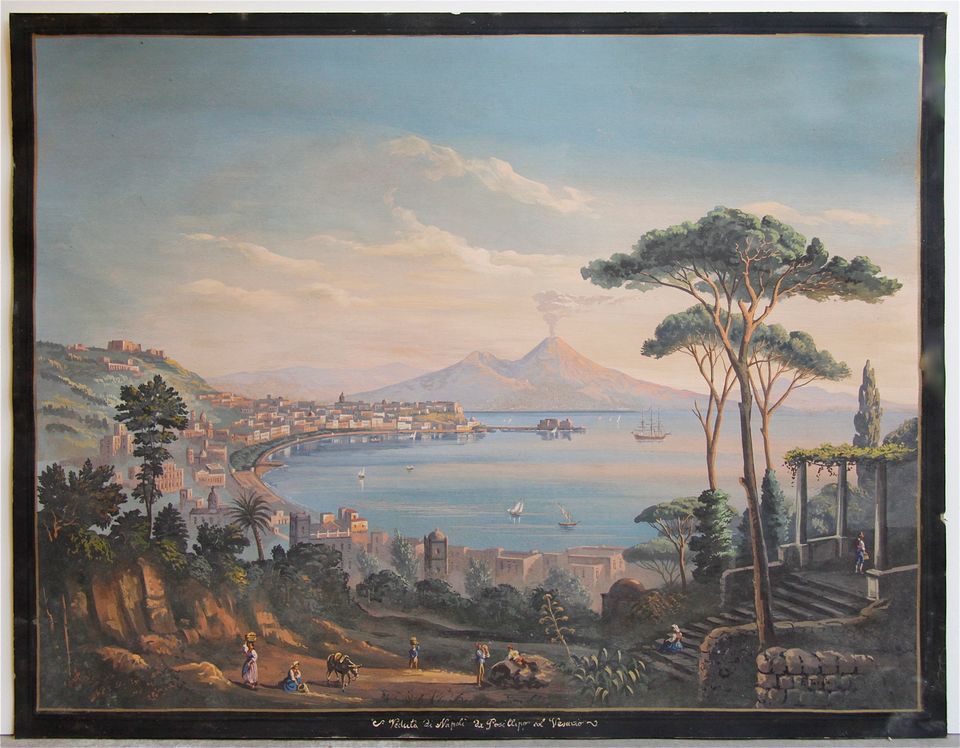 Pair Grand Tour views of Naples - image 3