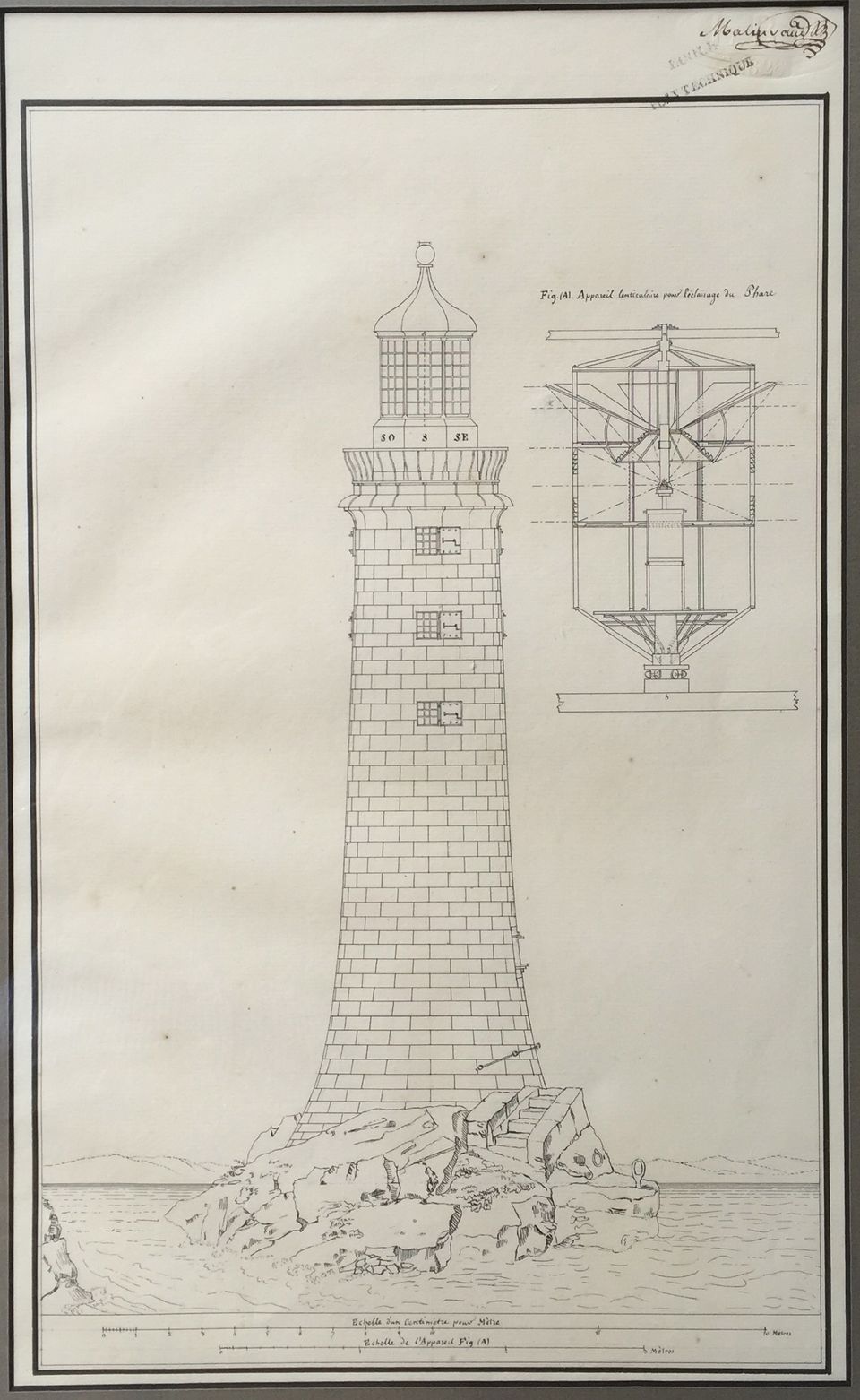 J.F. Malinvaud: study drawings of the Eddystone Lighthouse - image 3