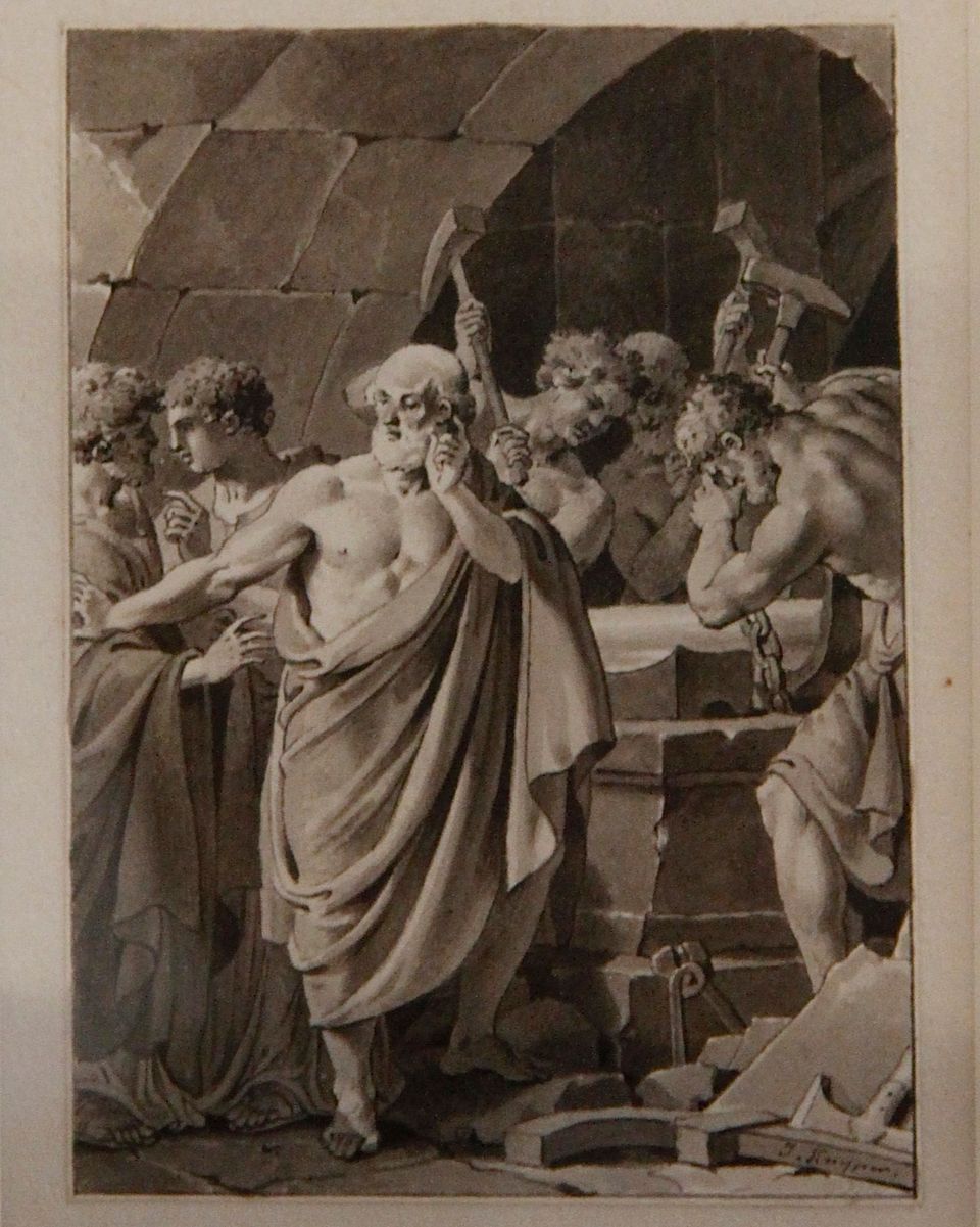 Drawing by Jacques Kuyper: study for print of 'Pythagoras' - image 2