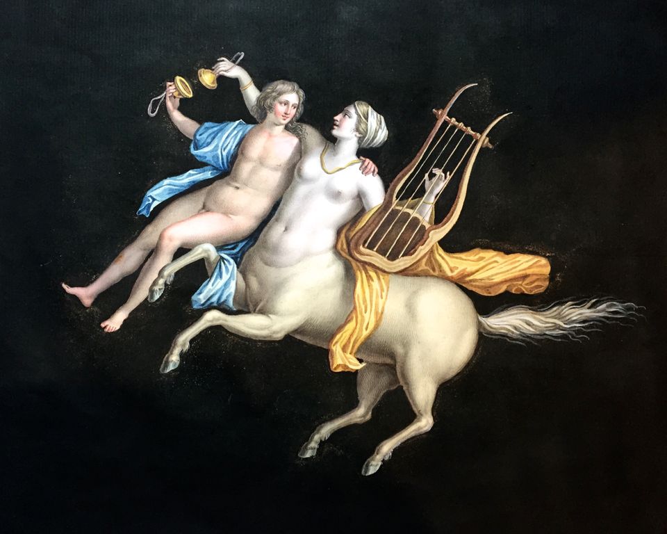 Maestri: Grand Tour gouache of Centaur of the Villa Cicero - image 4