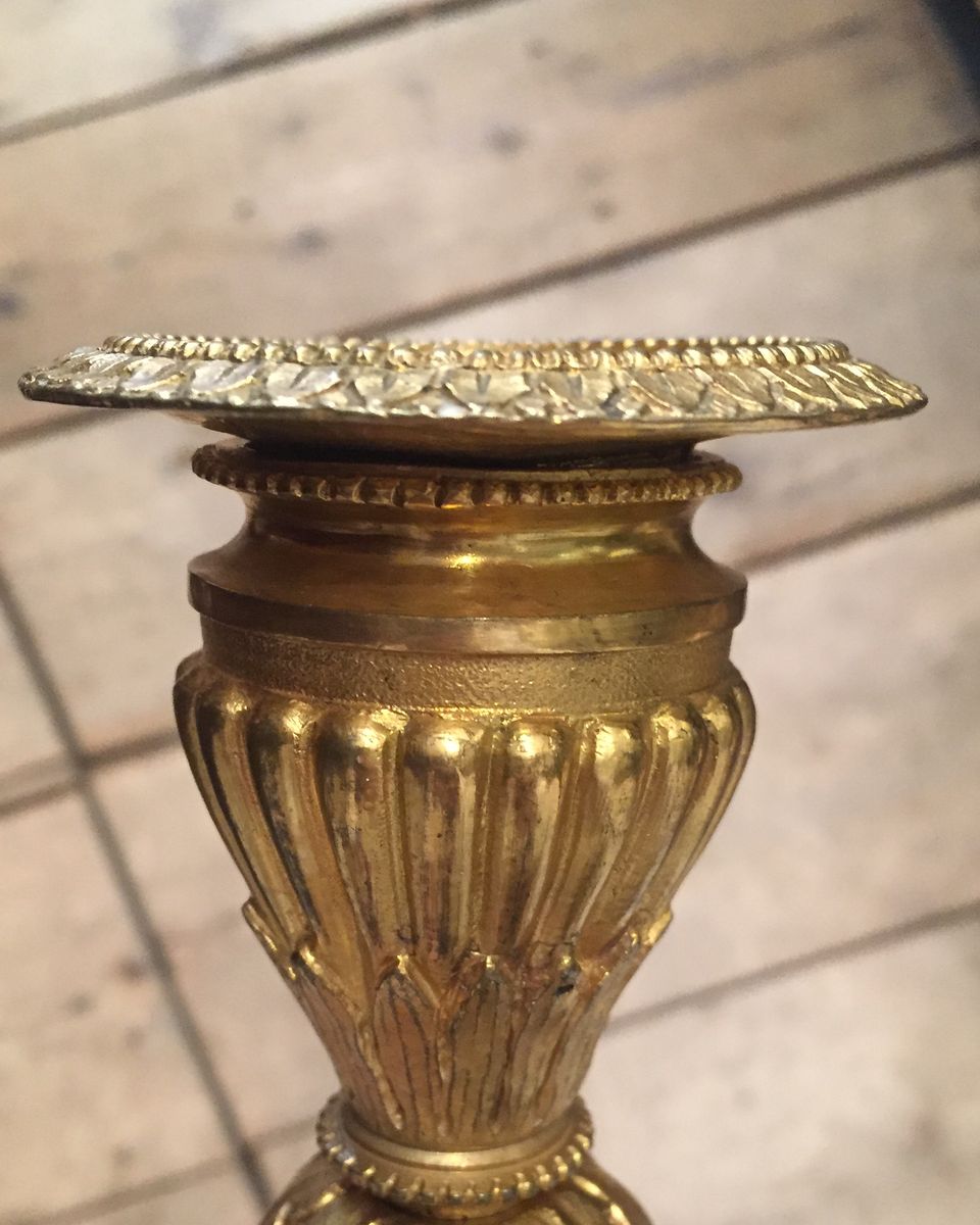Pair neoclassical ormolu flambeaux - image 6