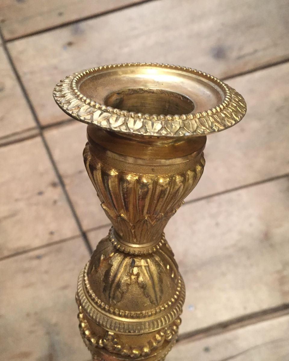 Pair neoclassical ormolu flambeaux - image 8
