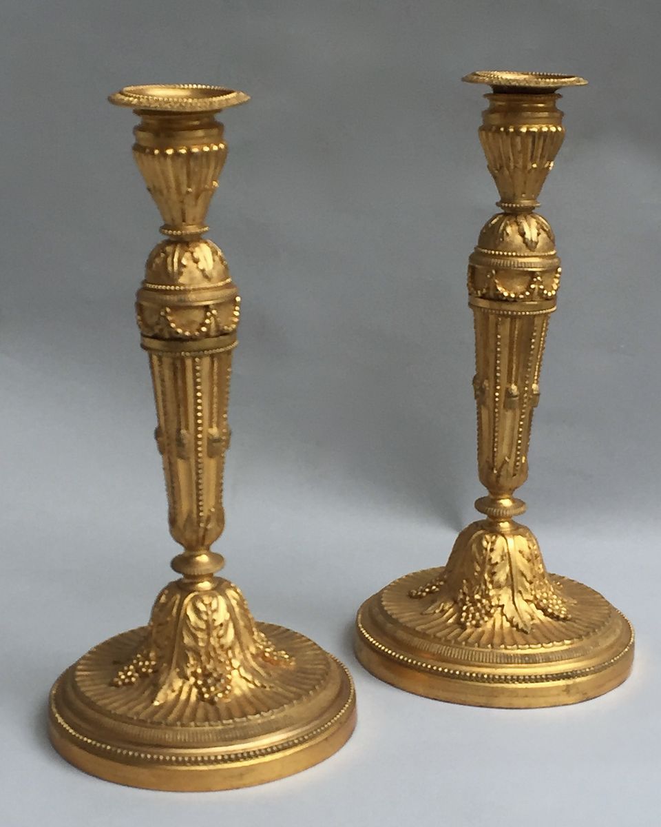 Pair neoclassical ormolu flambeaux - image 5