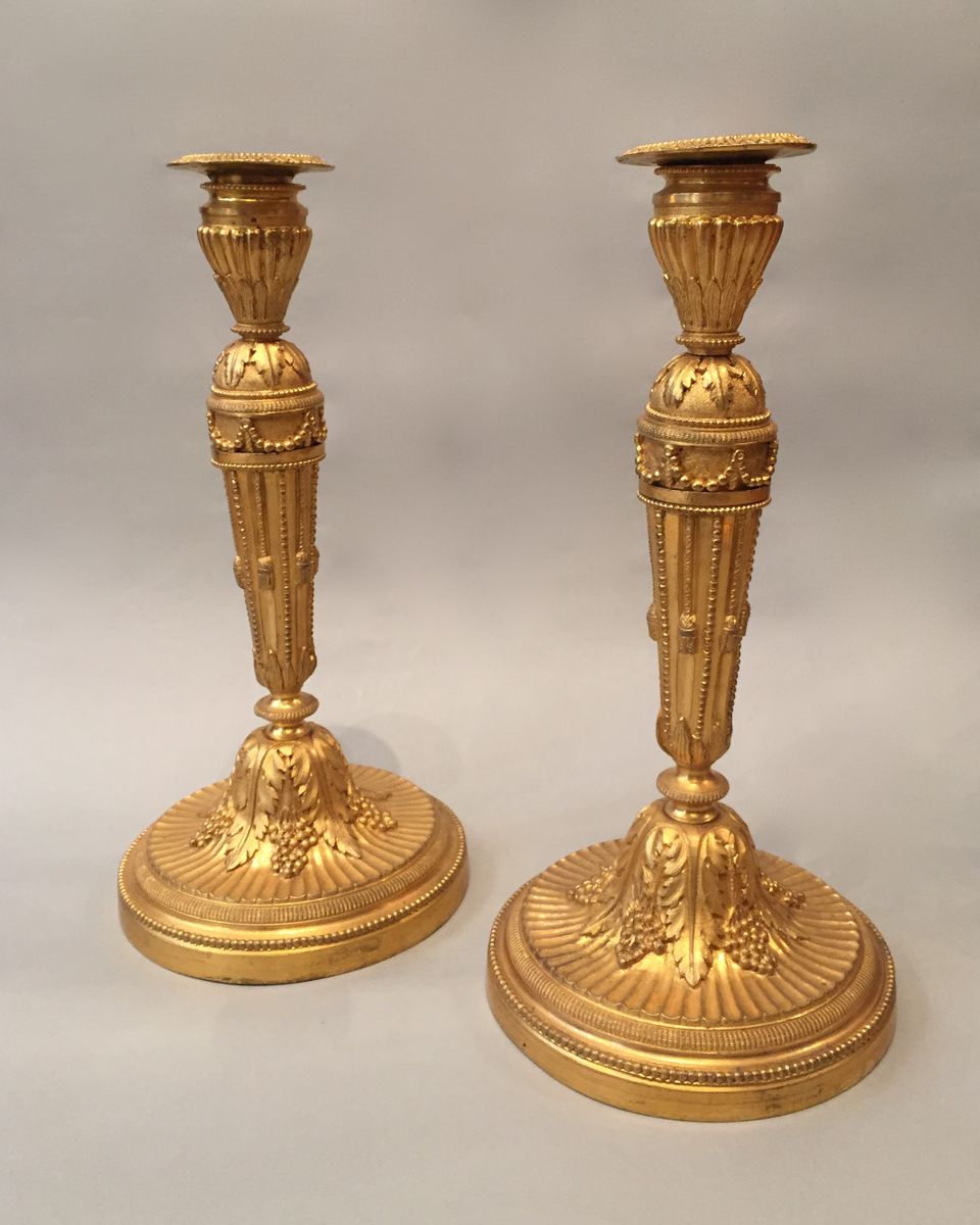 Pair neoclassical ormolu flambeaux - image 3