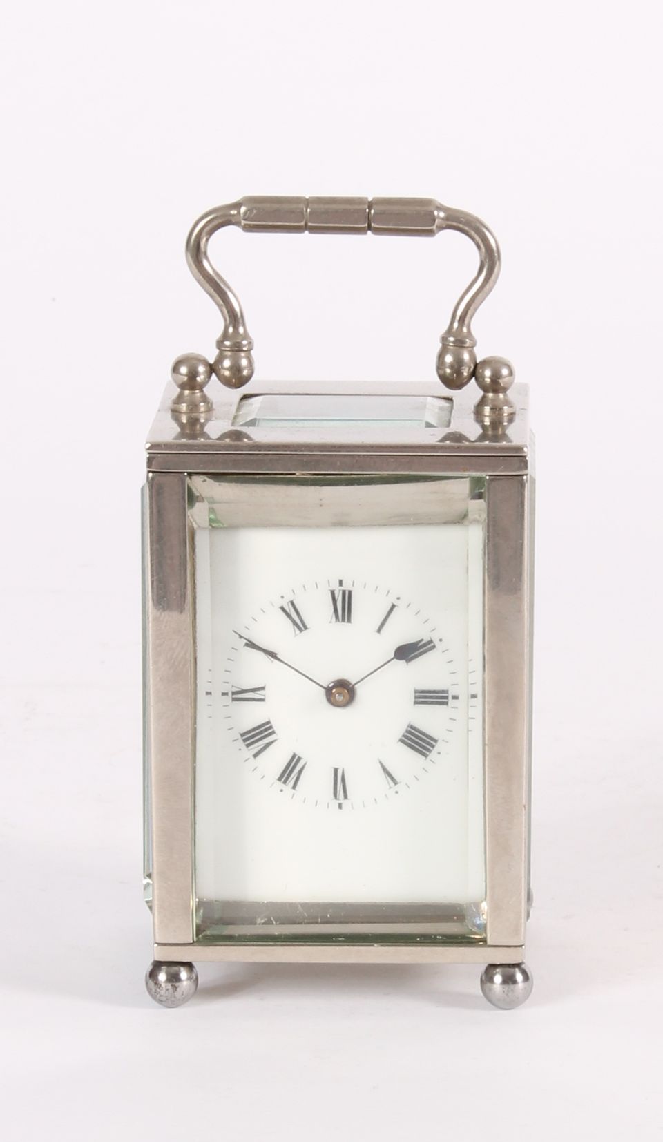An attractive miniature French nickel plated carriage timepiece circa 1925 - image 5