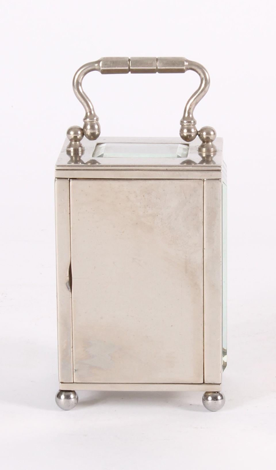 An attractive miniature French nickel plated carriage timepiece circa 1925 - image 3
