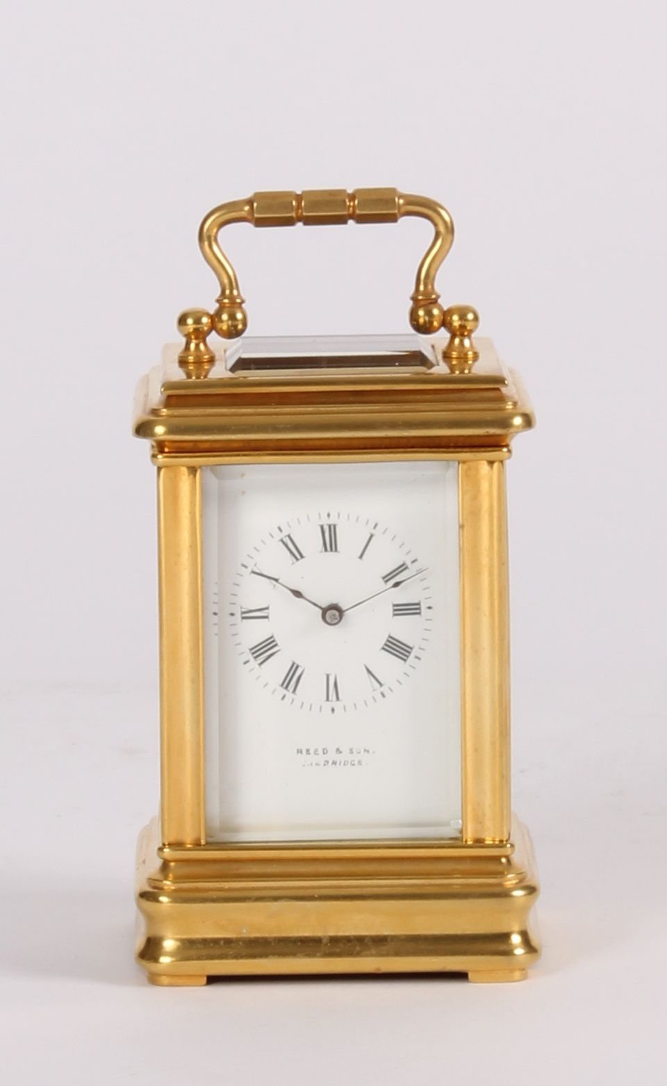 By Reed & Son retailed French miniature gilt brass timepiece circa 1880 - image 2