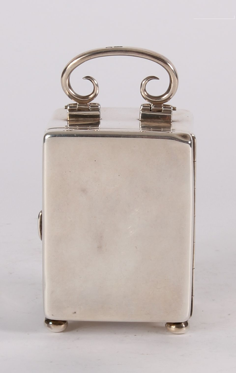 A lovely English miniature silver carriage timepiece hallmarked London 1901 - image 3