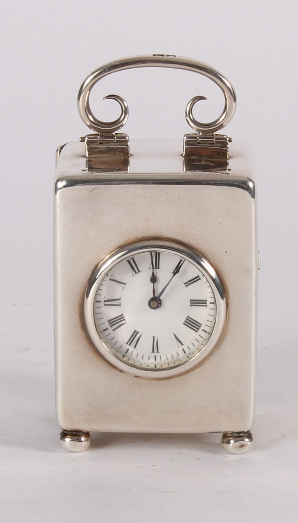 A lovely English miniature silver carriage timepiece hallmarked London 1901 - image 4