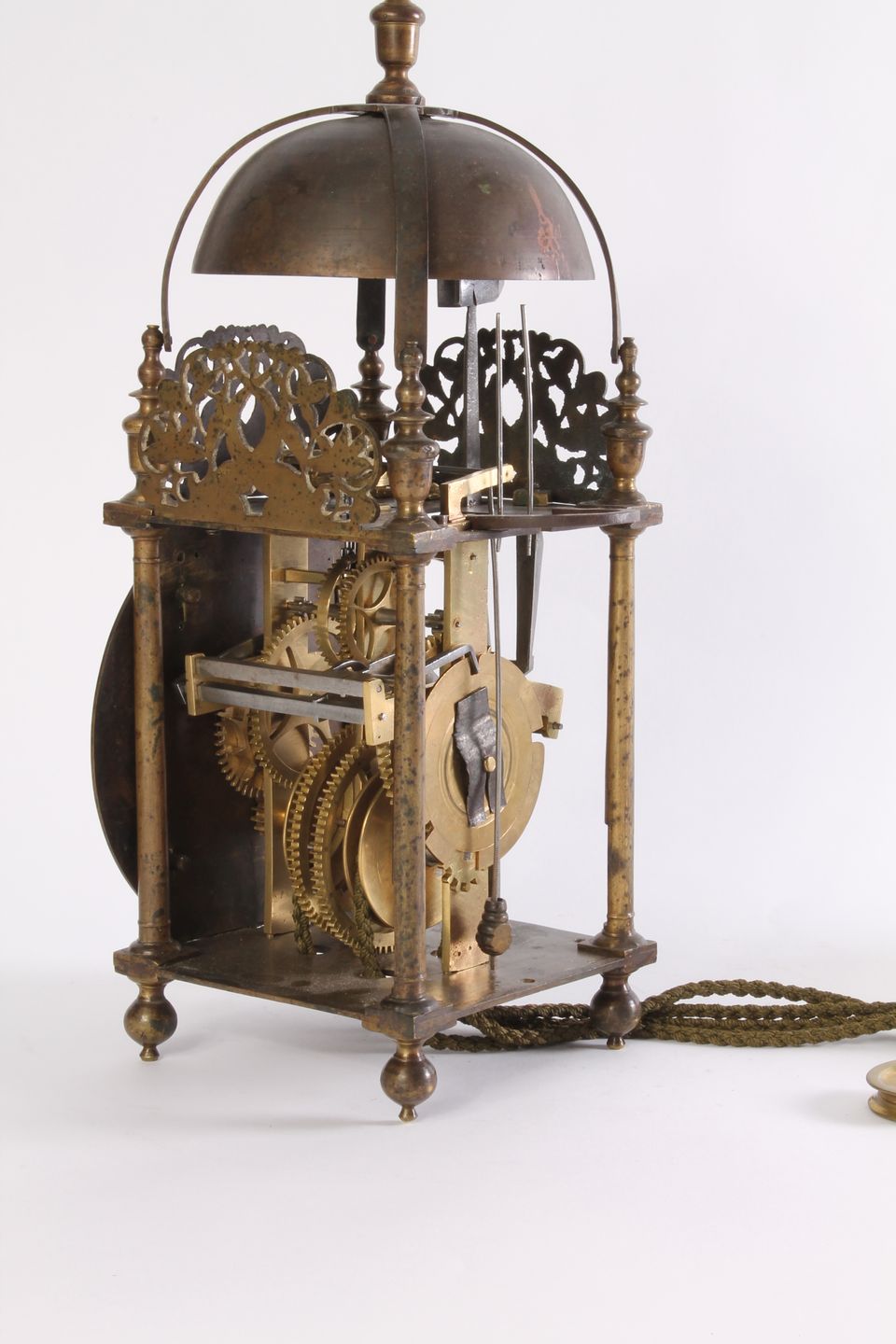 An early English brass engraved Italian striking lantern clock, by John Pleydell, circa 1675 - image 2
