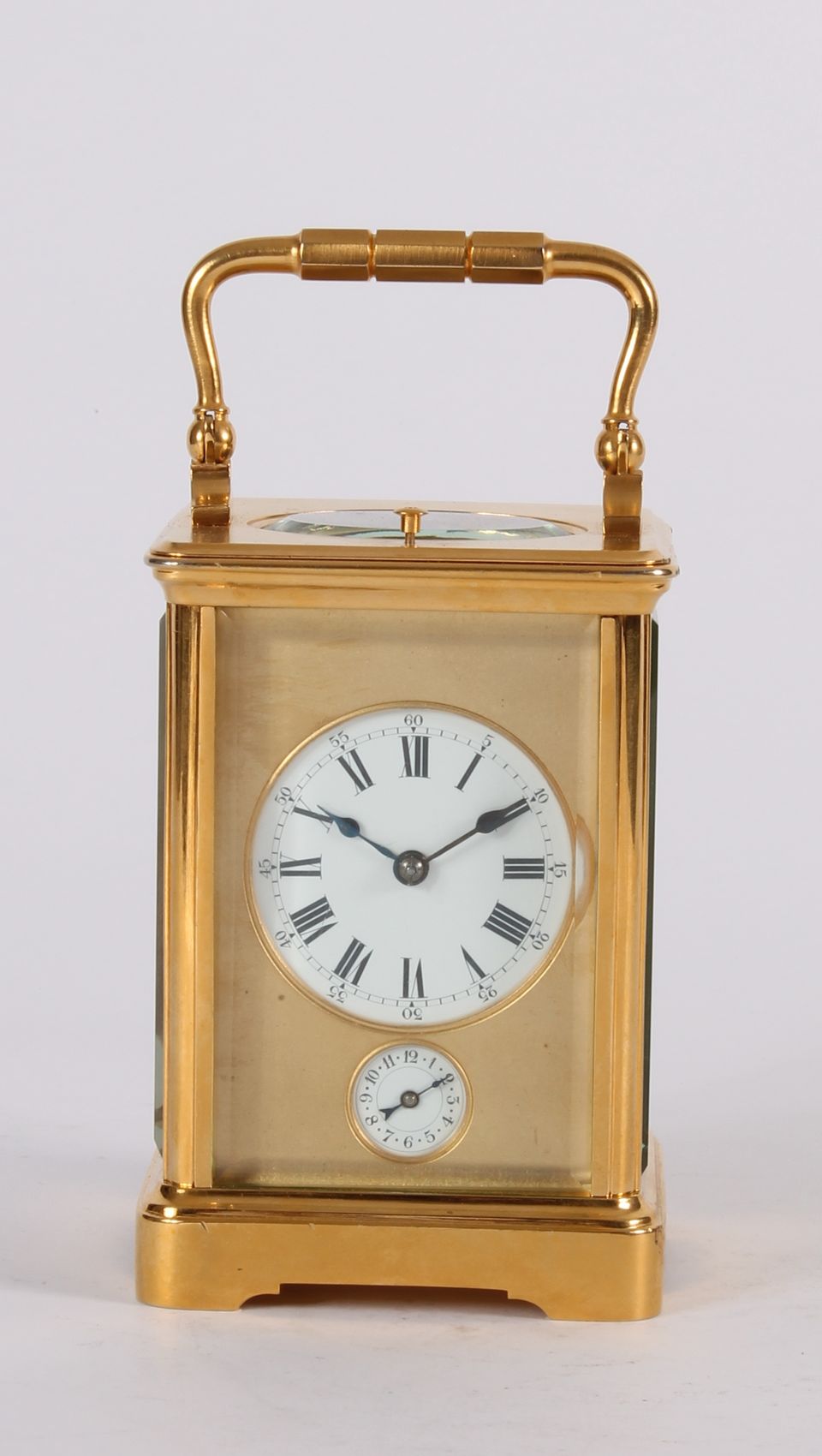 A French gilt brass quarter repeating alarm carriage timepiece circa 1880 - image 2