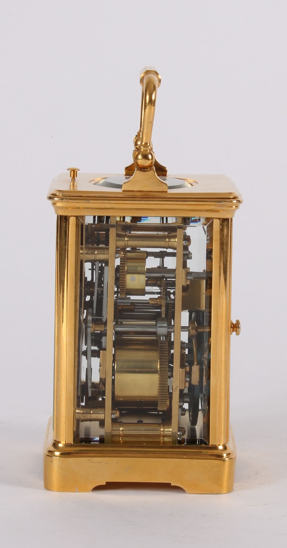 A French gilt brass quarter repeating alarm carriage timepiece circa 1880 - image 3