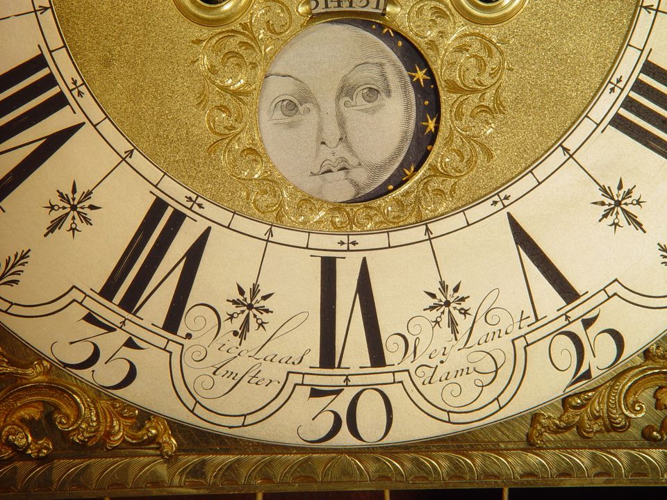 A Dutch Amsterdam burr walnut longcase clock with ships automaton N. Weylandt circa 1750 - image 3