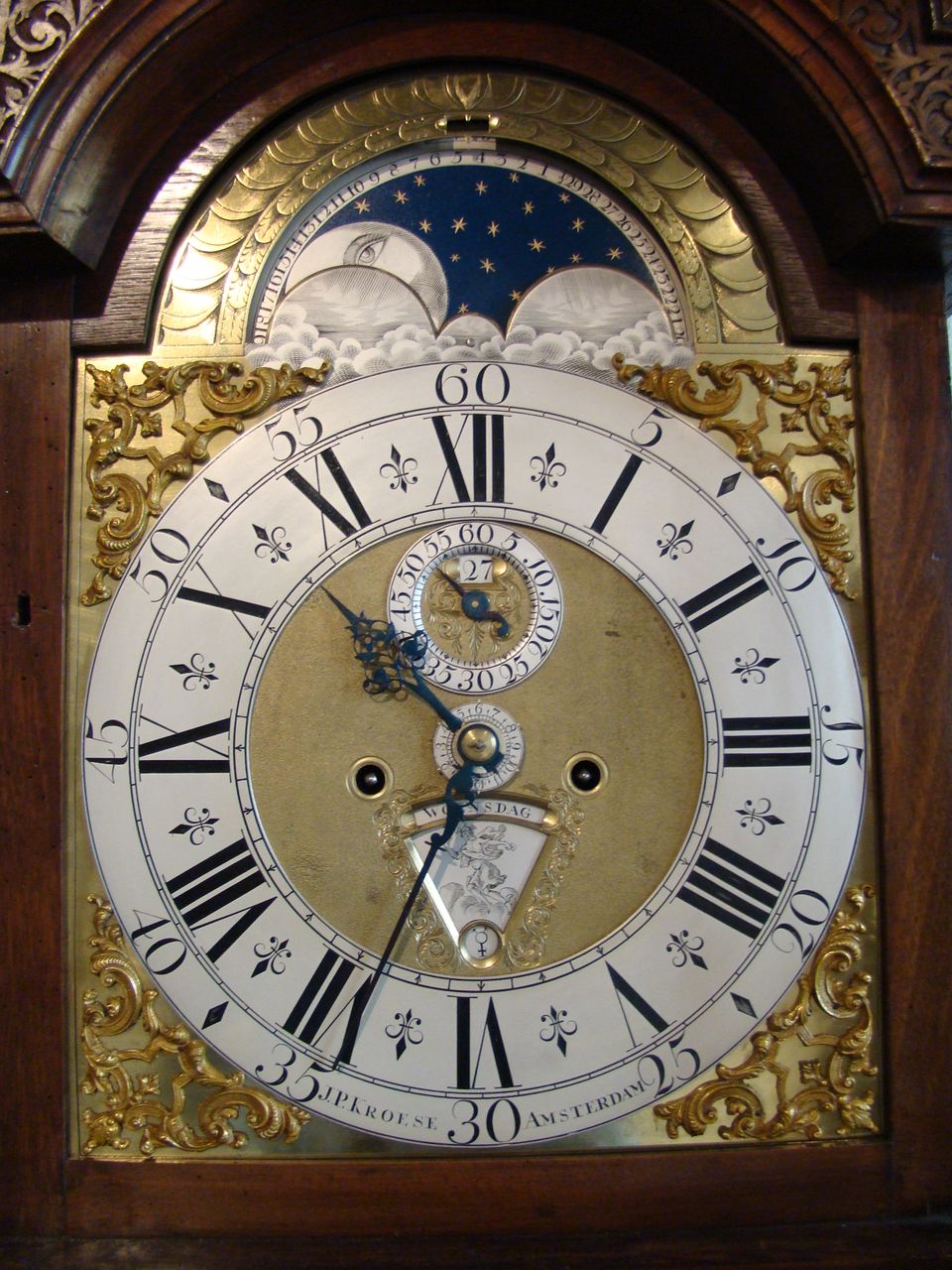 A fine Dutch burr walnut striking longcase clock J P Kroese Amsterdam circa 1730 - image 2