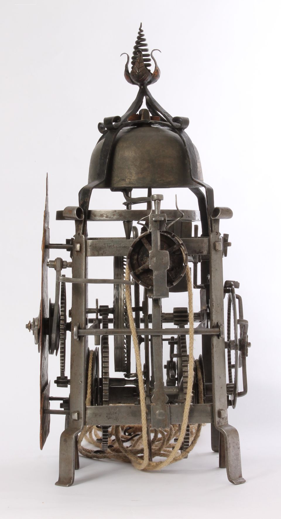 A South-German iron striking renaissance chamber clock with alarm, dated 1608 - image 6