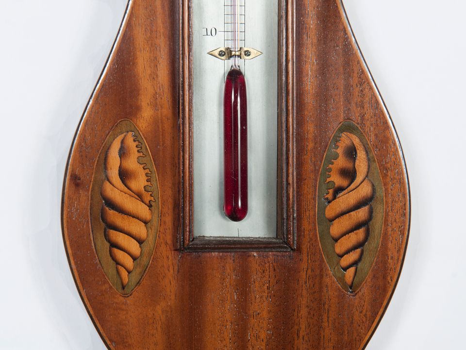A good English mahogany inlaid wheelbarometer by L. Giannal Salop, circa 1820. - image 4
