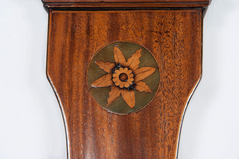 A good English mahogany inlaid wheelbarometer by L. Giannal Salop, circa 1820. - image 5
