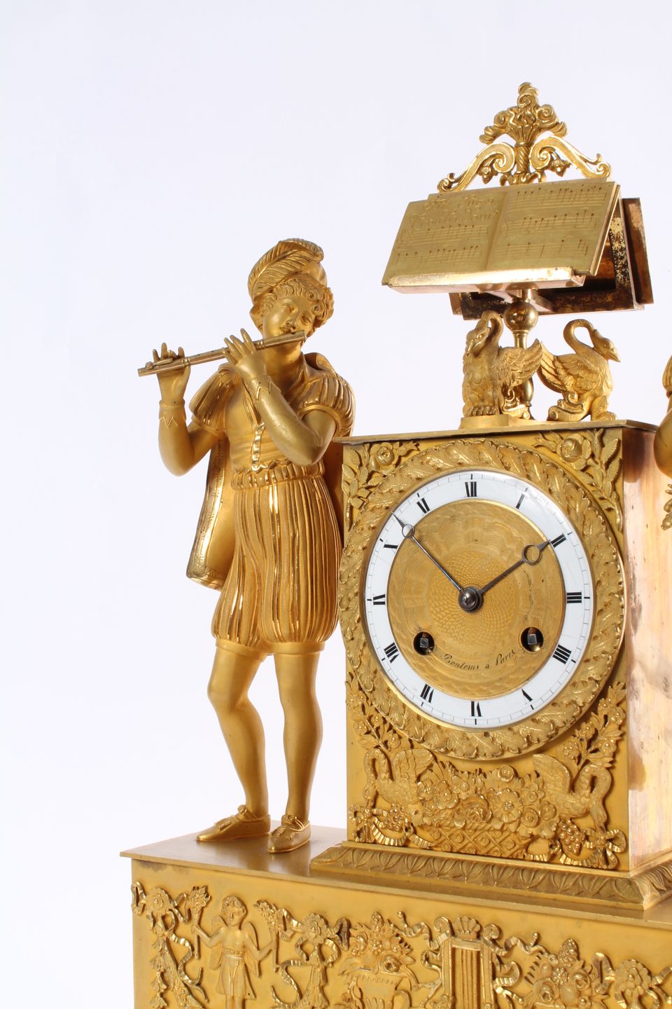 A good French Charles X ormolu sculptural mantel clock, circa 1825. - image 3
