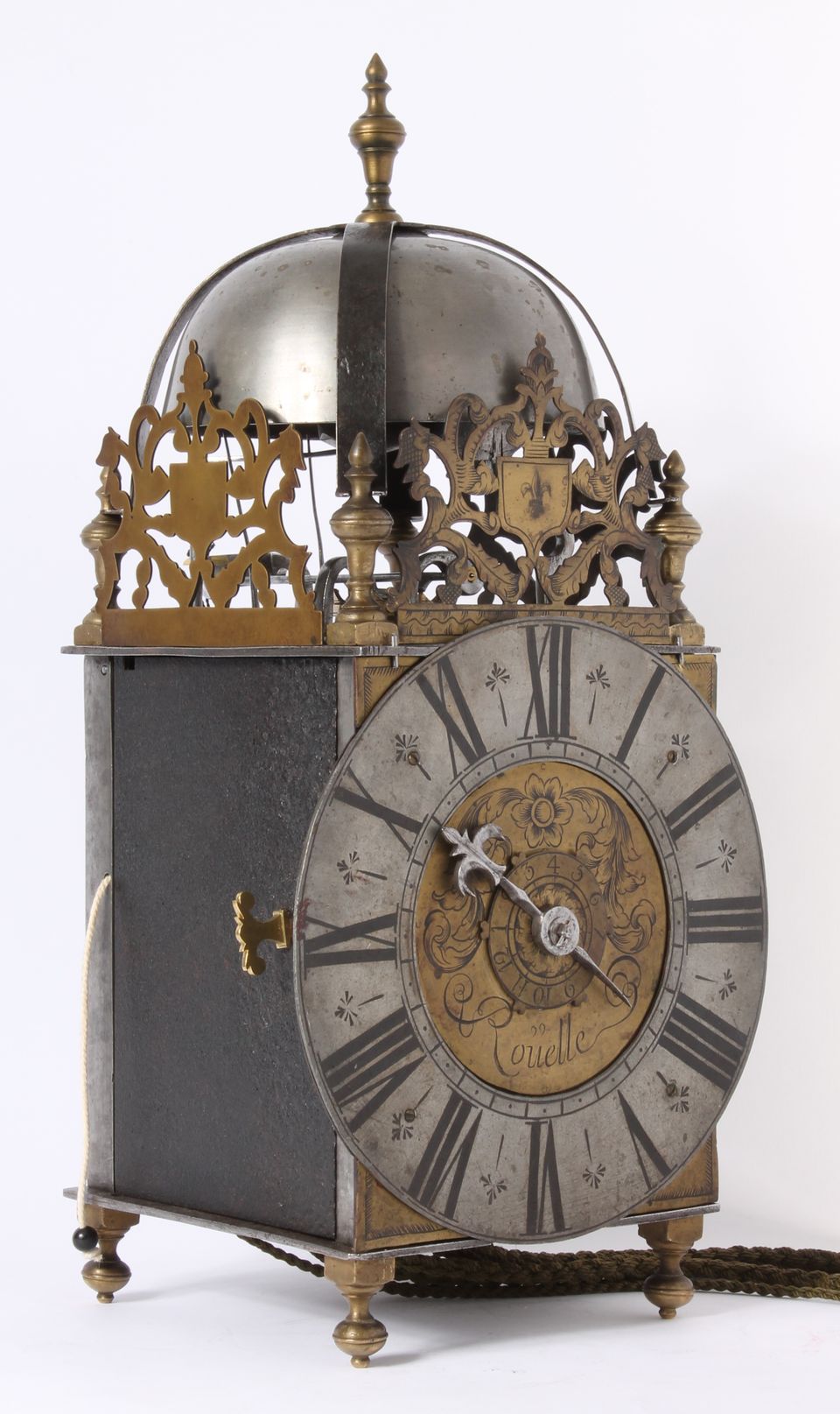 A French iron and brass alarm lantern clock, by Rouelle, circa 1725 - image 2